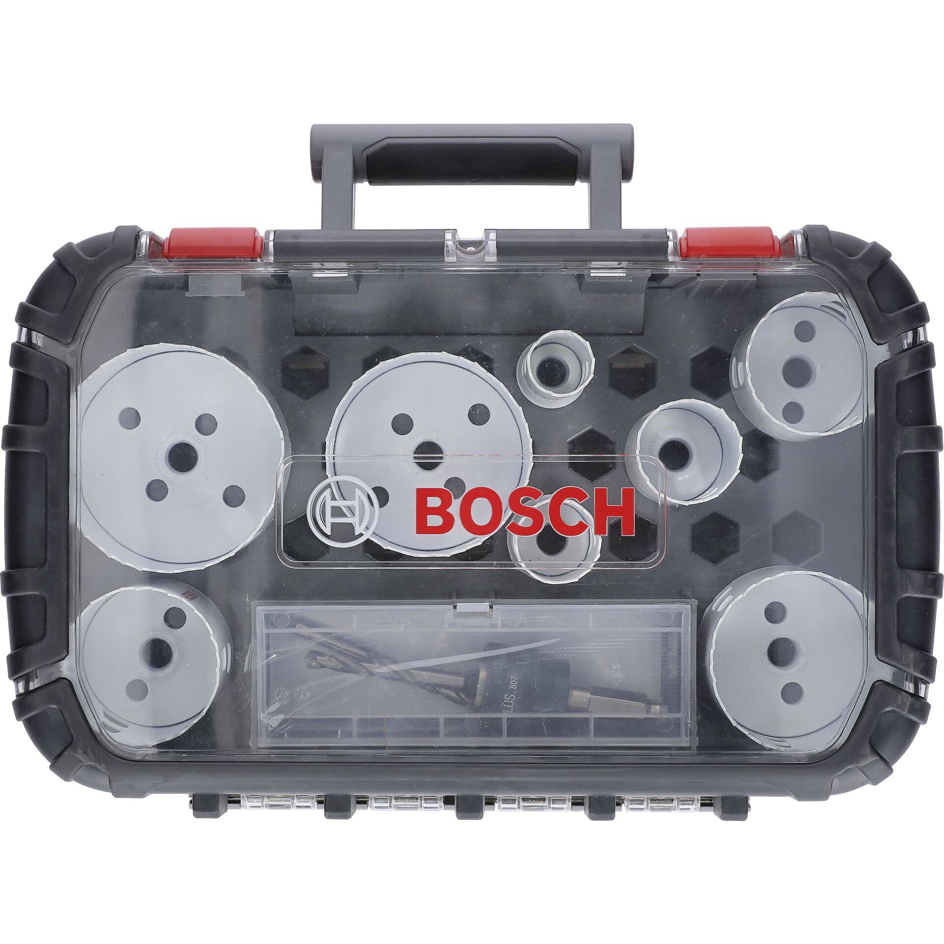 Bosch Hole Saw Set Progressor Universal, 11-Piece Adapter/Cable
