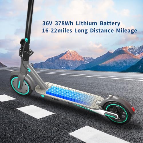 Electric Scooter for Adults, 19Mph, 15/21 Miles Range, Aluminum Alloy E-Scooter with 8.5" Honeycomb Tire, Foldable Escooter with Dual Braking System and App Control