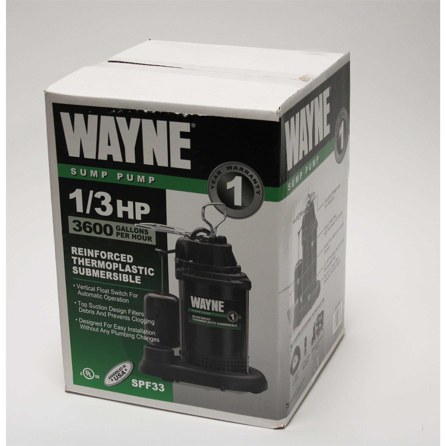 Wayne 1/3 HP Submersible Sump Pump SPF33 - Shop Hardware Tools Online Store