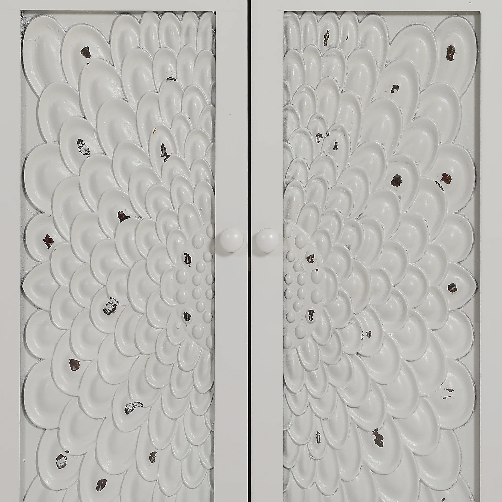 DWVO 67" Tall Corner Stoarge Cabinet With 4 Doors ,Corner Kitchen Cabinet,Buffet Cabinet for Living Room, Bathroom, Kitchen, White