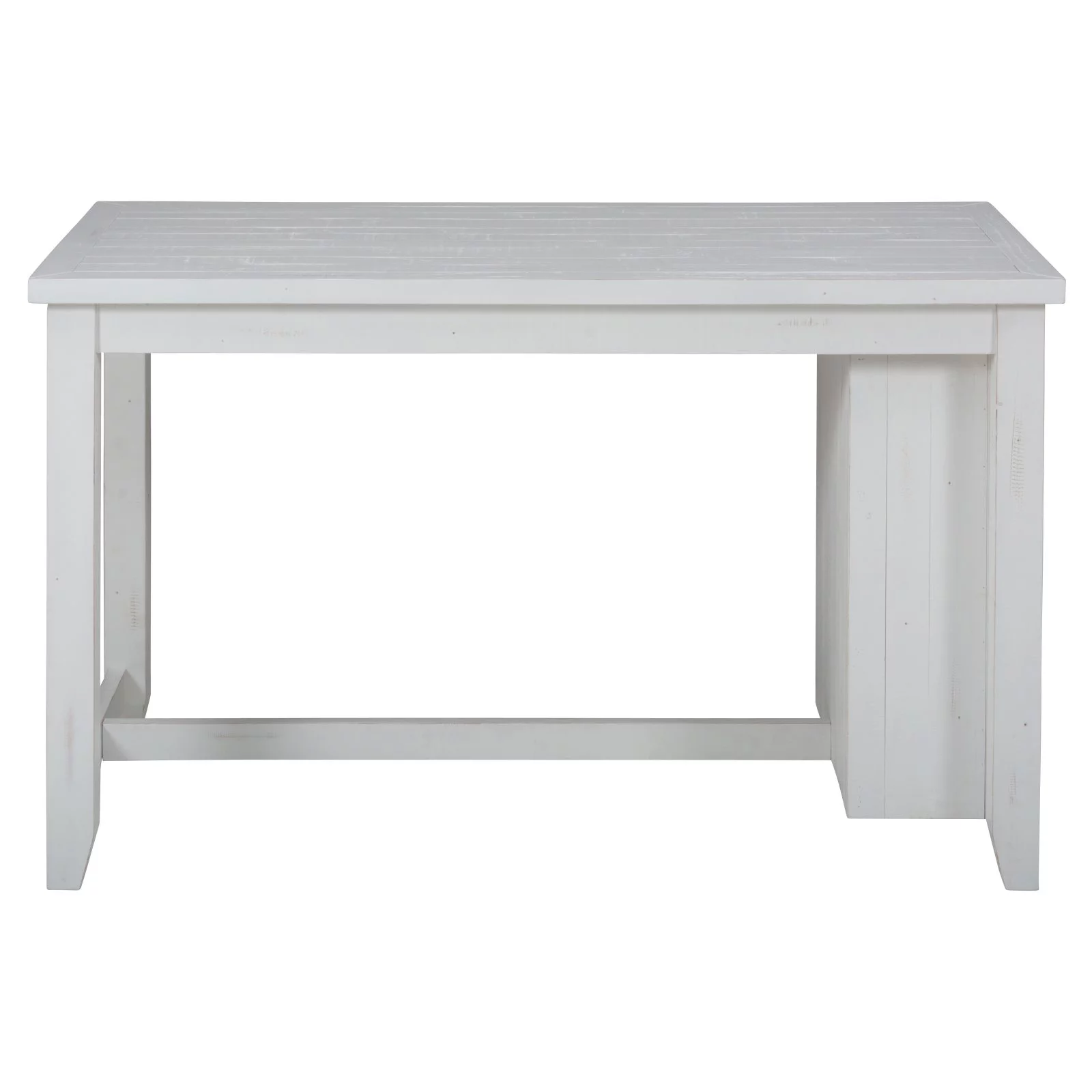 Jofran Madaket Rustic Solid Reclaimed Pine 60" Counter Height Table with 3 Shelf Storage