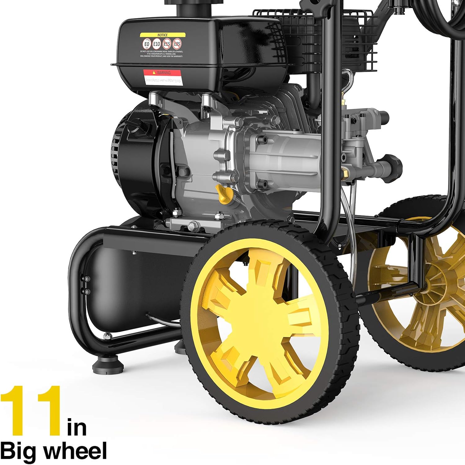 3200PSI Gas Pressure Washer, 2.4GPM 209CC Power Washer, 25FT Hose&Soap Container, 5 Adjustable Nozzles, Cleaning for Driveway/Concrete/Vinyl Fencing, CARB&EPA CERT…