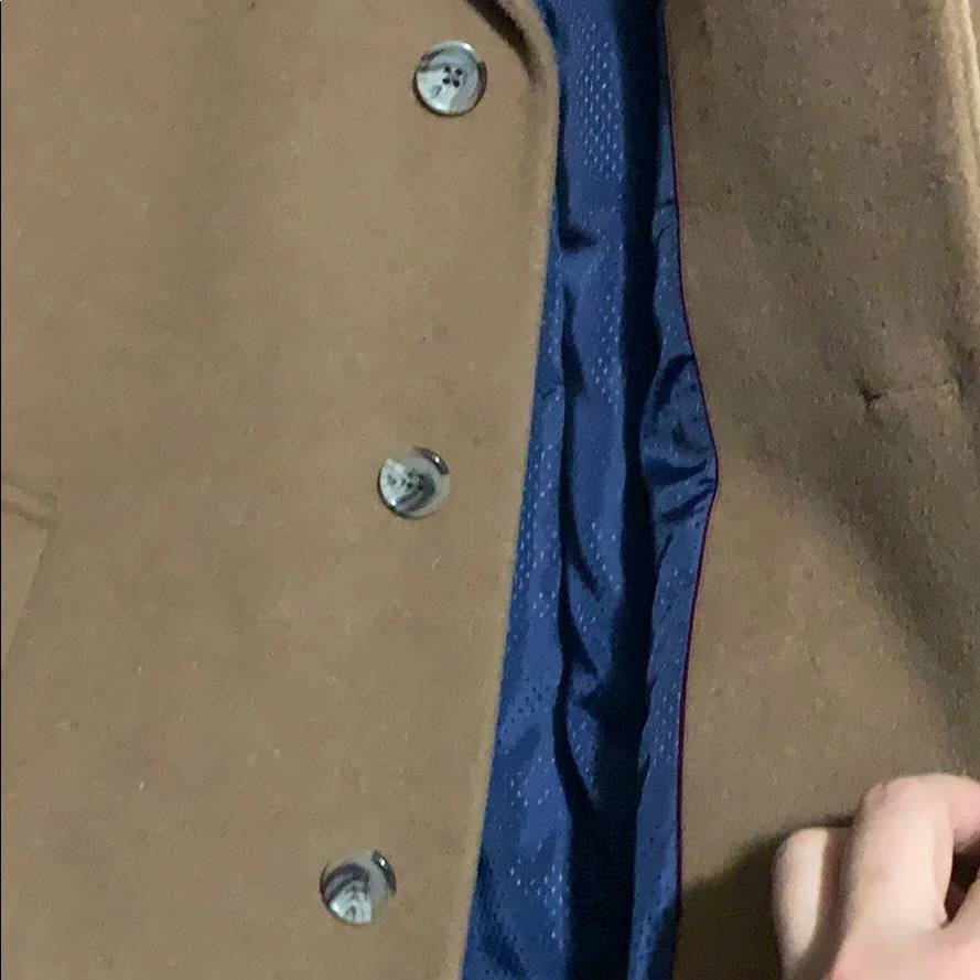 Kenneth Cole Reaction Raburn Wool-Blend Over Coat Slim-Fit 40r Camel