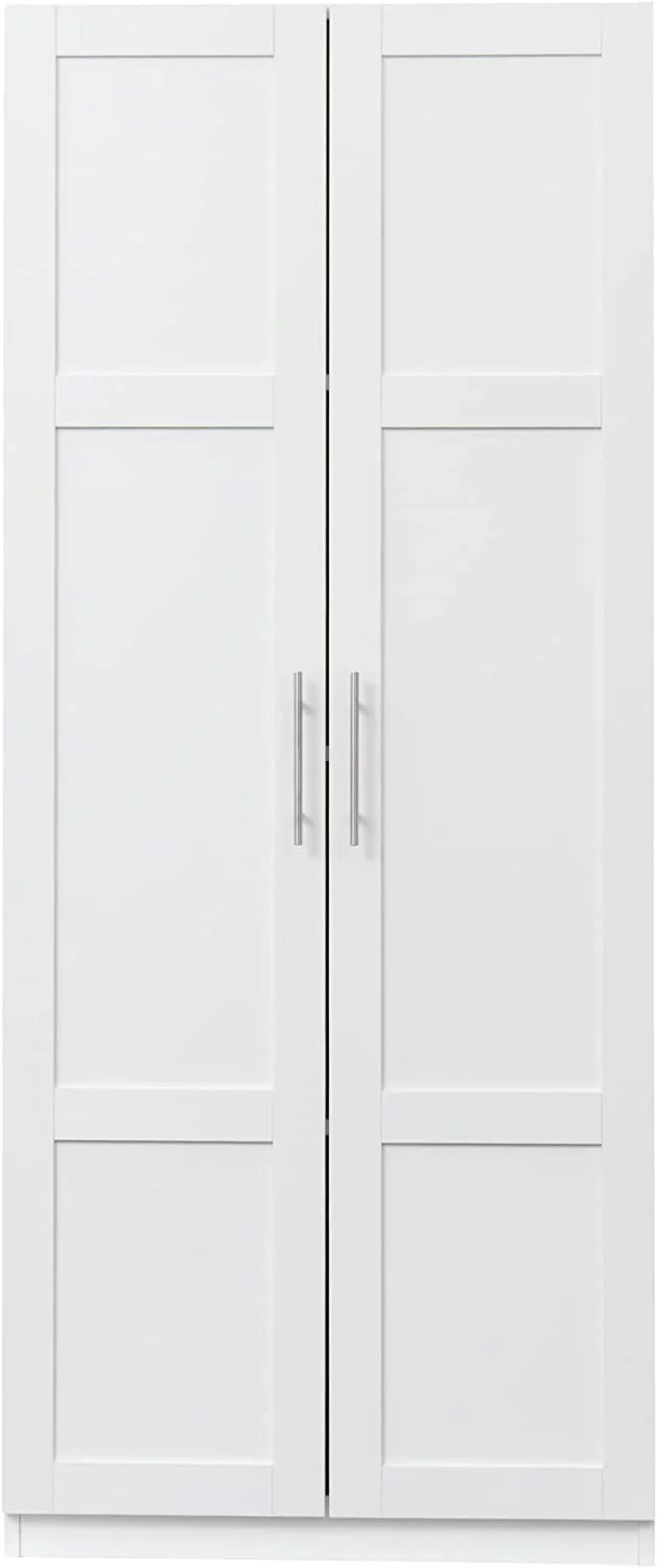 71" H Pantry Wood Storage Cabinet with 3 Adjustable Shelves 2 Doors for Bedroom Kitchen