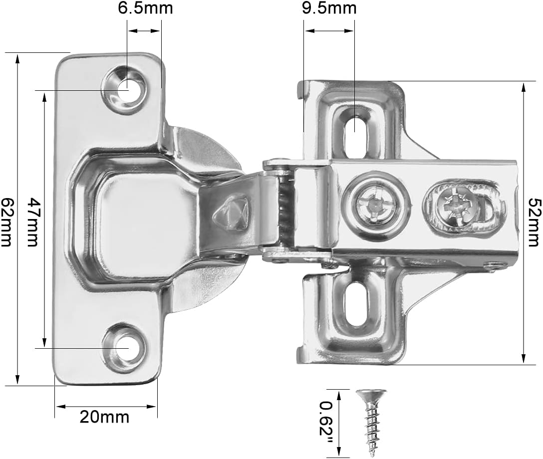 Gezhesiwei 30Pack Soft Close Hinges Full Overlay Cabinet Door Hinges for Face Frame Style Cabinet,110 Degree Kitchen Steel Hinges with Screws
