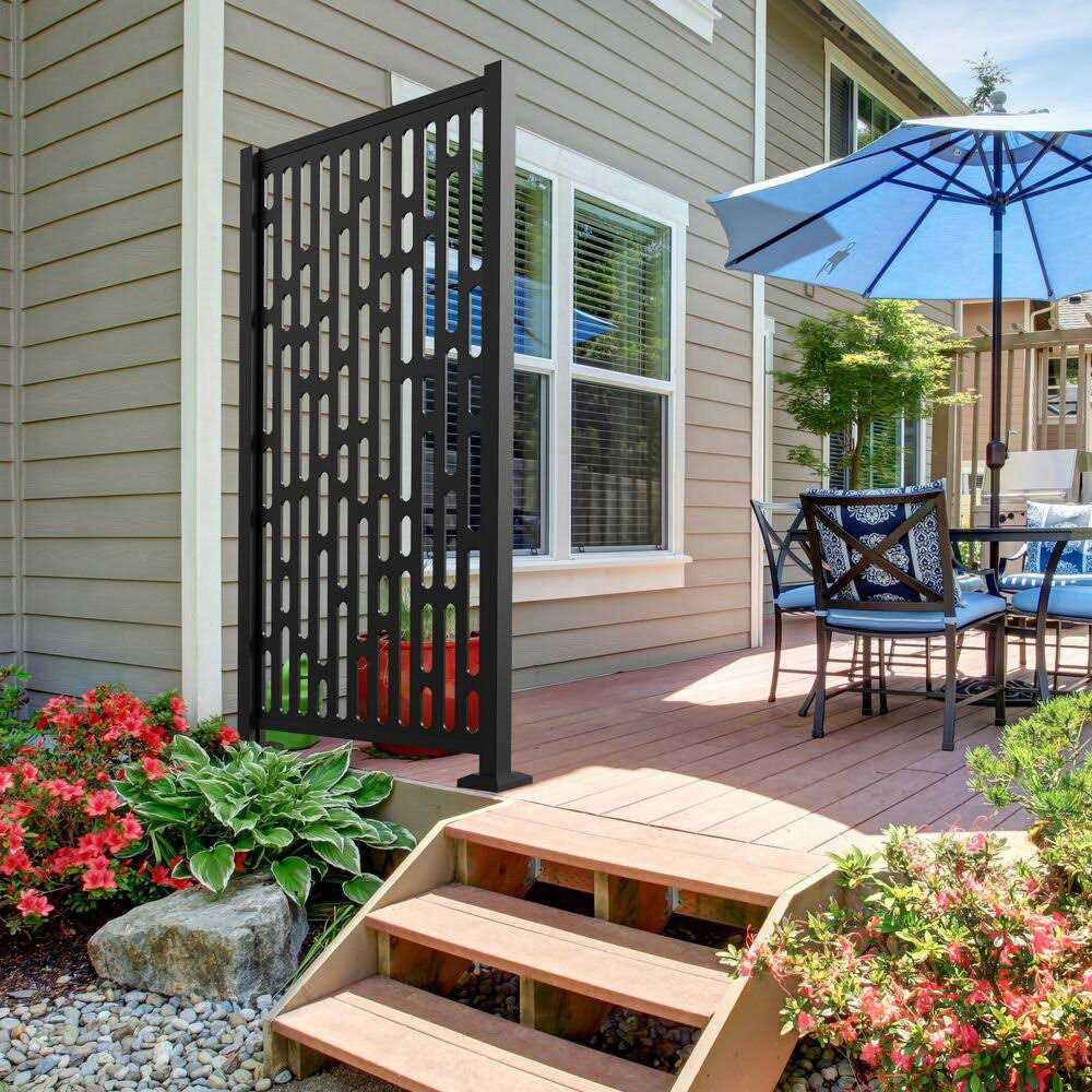 Barrette Outdoor Living 3 ft. x 6 ft. Optic Black Polypropylene Decorative Screen Panel - Shop Hardware Tools Online Store