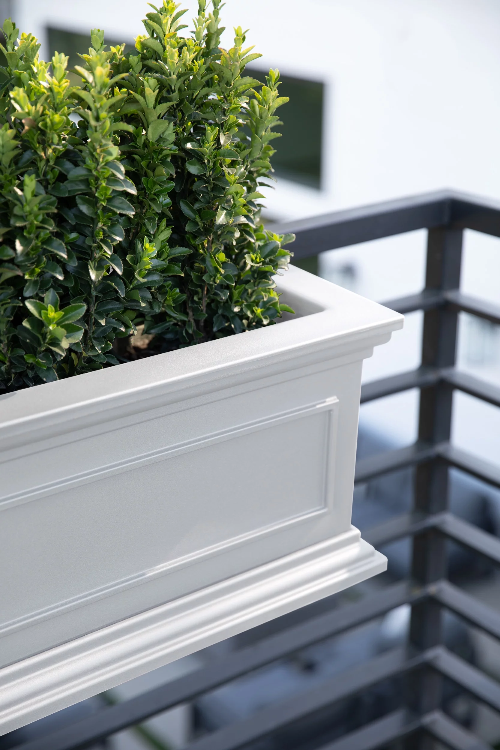Veradek Brixton Railing Window Box 36" Planter White White