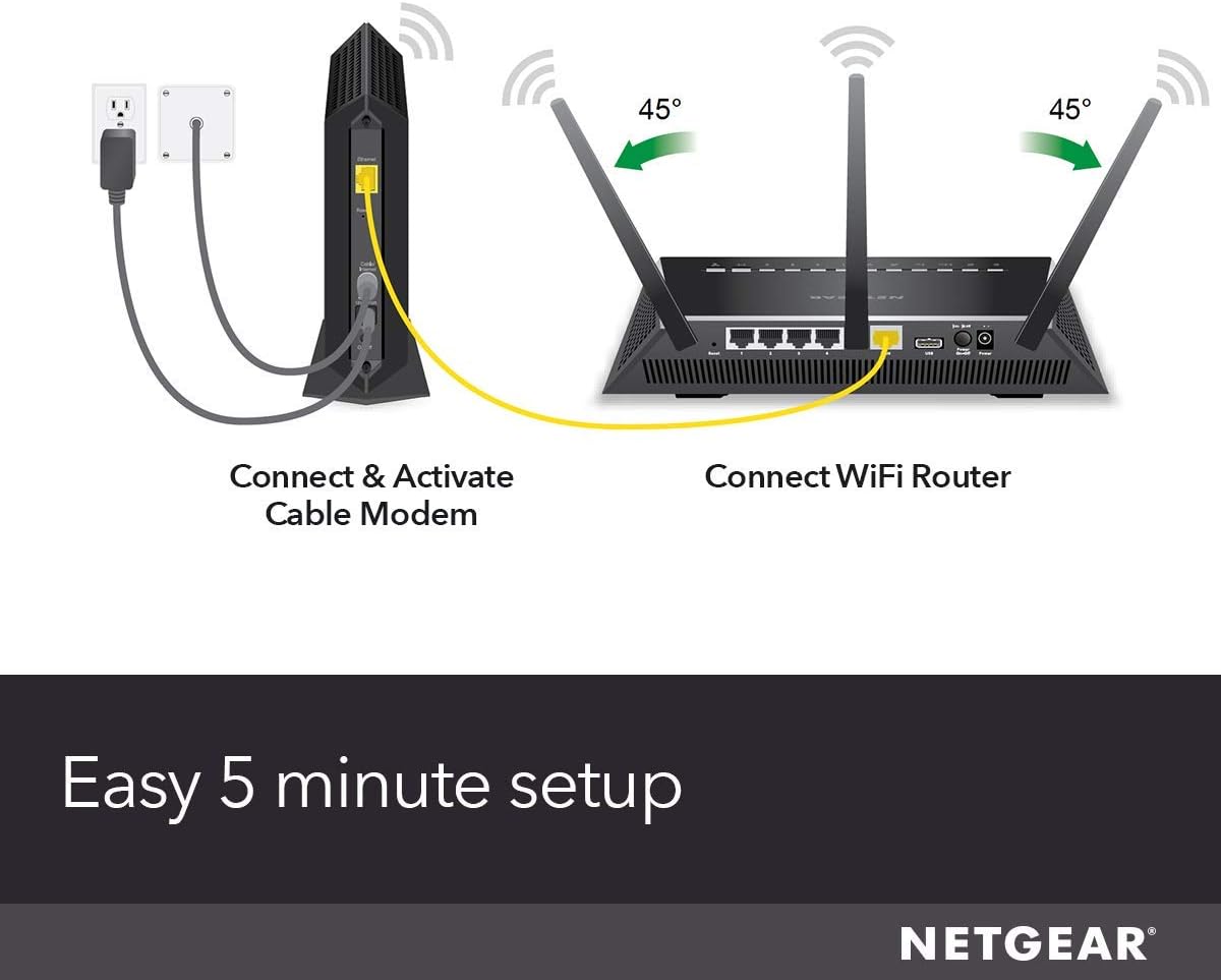NETGEAR Cable Modem CM700 - Compatible with All Cable Providers Including Xfinity by Comcast, Spectrum, Cox | for Cable Plans Up to 500 Mbps | DOCSIS 3.0 (Renewed)