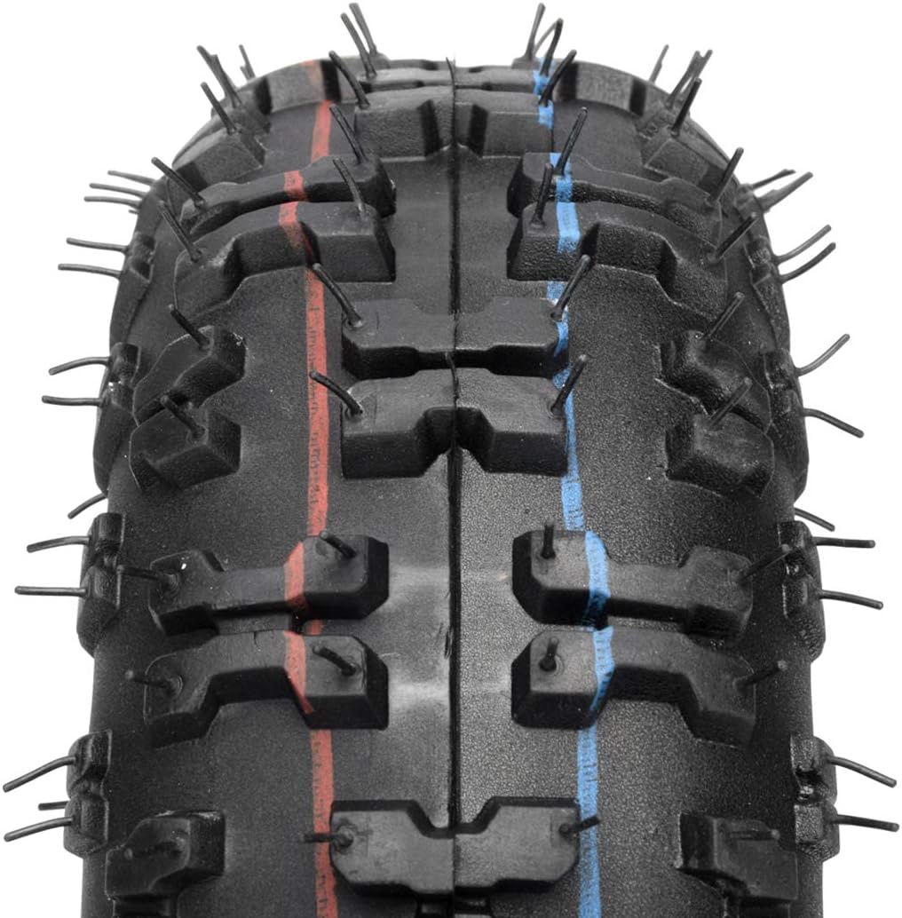 FVRITO 2 Pack of 4.10-4 410-4 4.10/3.50-4 Tire with Inner Tube for Lawn Mowers Garden Rototiller Snow Blower Mowers Hand Truck Wheelbarrow Go Cart Kid ATV Pack of 2