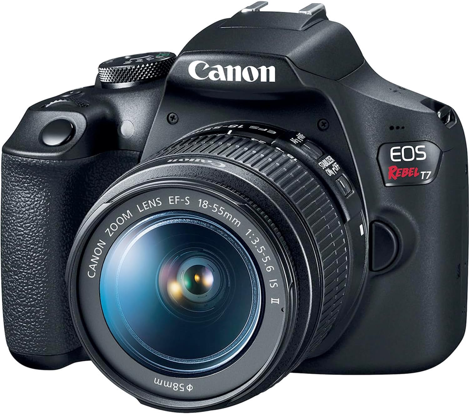 Canon EOS Rebel T7 DSLR Camera with EF-S 18-55mm f/3.5-5.6 is II Lens + Accessory Bundle (Renewed)