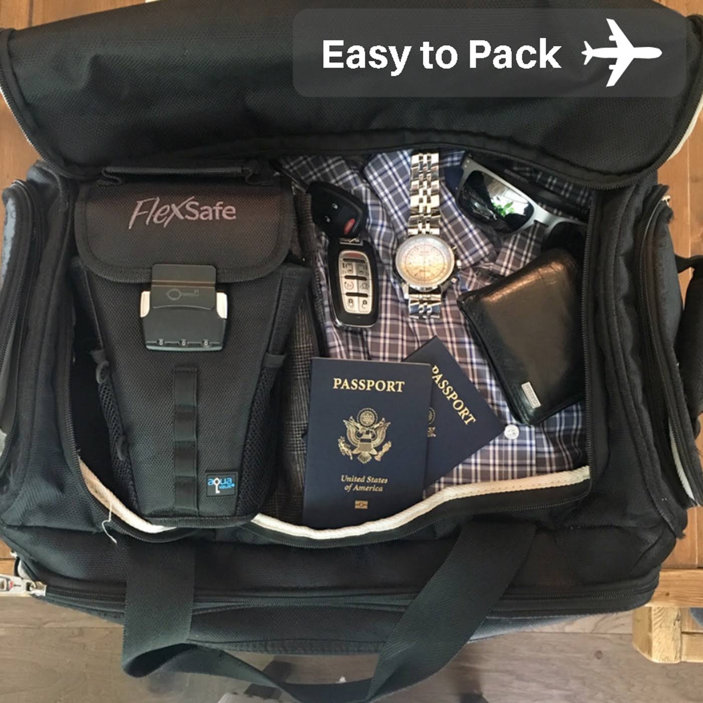 Flexsafe Portable Travel Safe by AquaVault, Size: One size, Blue