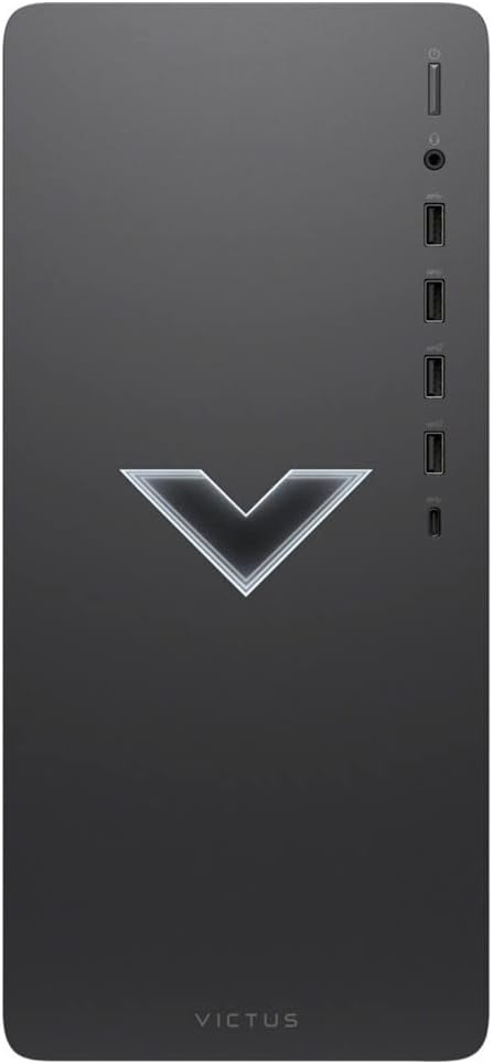 HP Victus 15L Gaming Desktop, AMD 6-Core Ryzen 5 5600G (Beat i7-10700K), AMD Radeon RX 6400 4GB, 32GB RAM, 1TB PCIe SSD+1TB HDD, USB-C, HDMI/DP, RJ45, SPS HDMI Cable, Mica Silver, Win 11