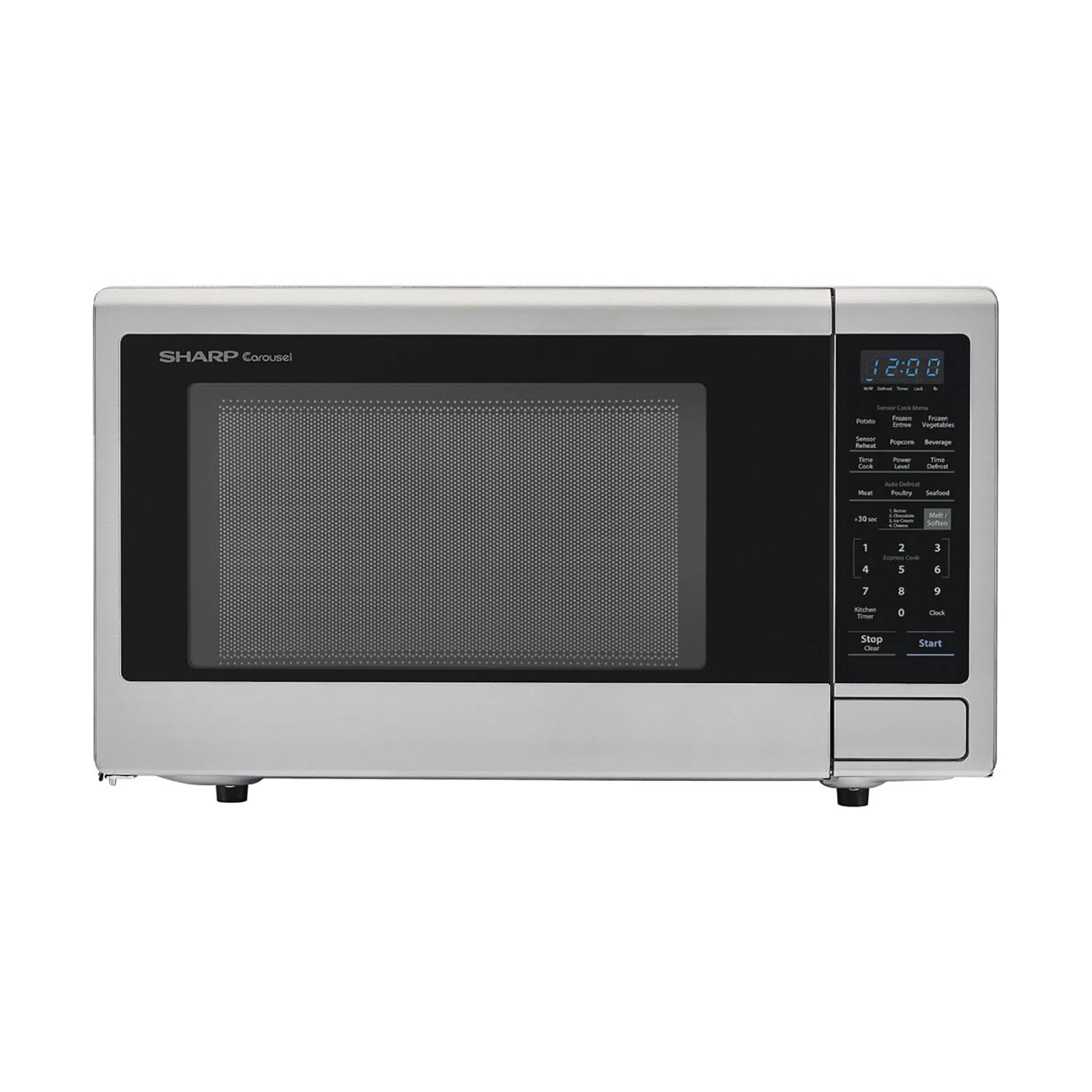 Sharp Carousel 2.2 Cu. ft. Countertop Microwave Oven in Stainless Steel, Silver