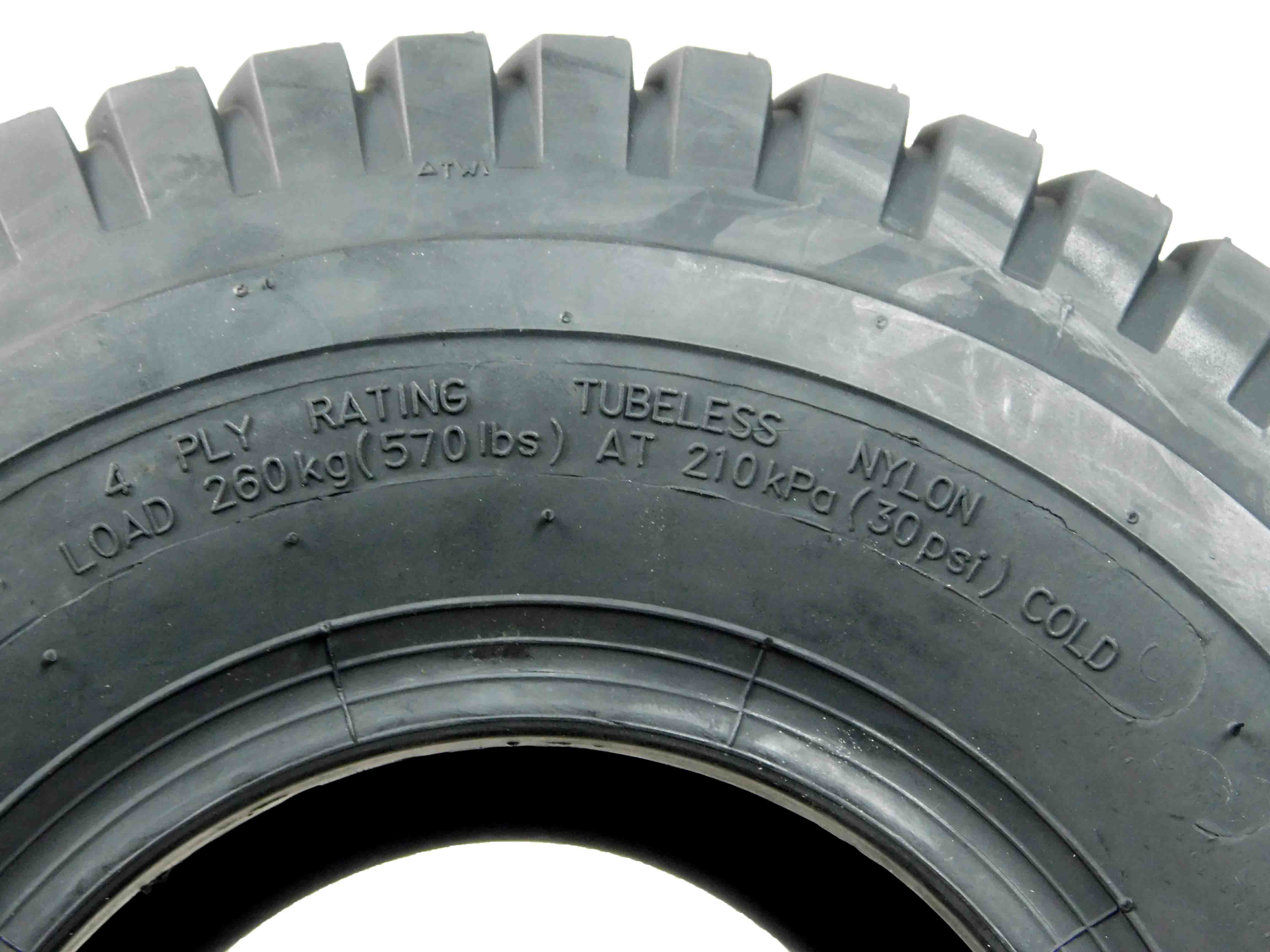 MASSFX 15x6-6 Lawn Mower and Turf Tire - 4 Ply, 1/4 Tread Depth, Set of 2 - 15x6x6