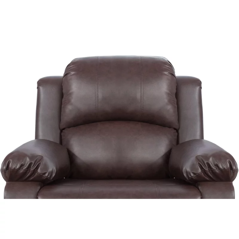 Lifestyle Furniture Provo 3-Pieces Faux Leather Recliner Sofa Set in Espresso