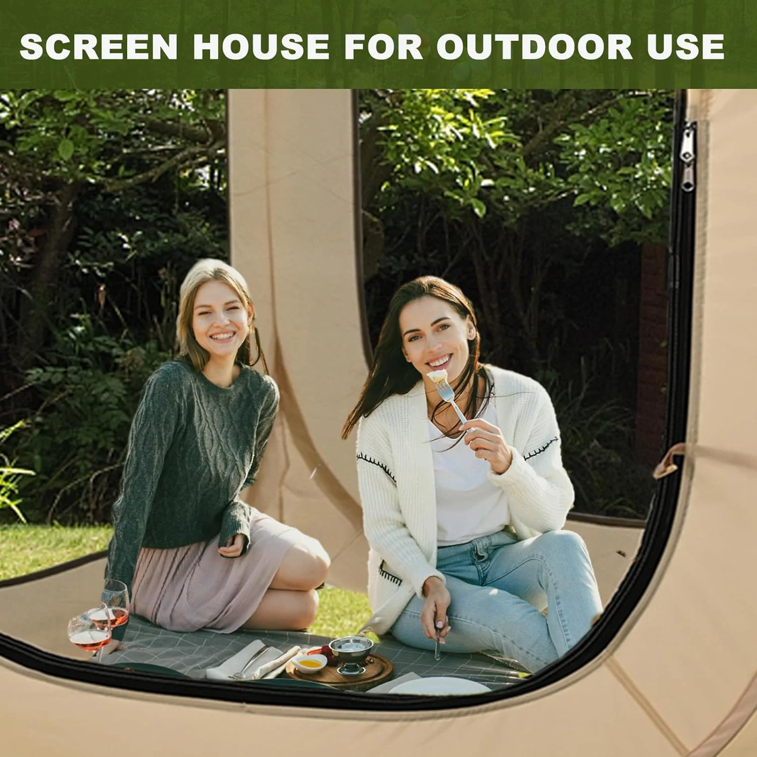 Sports Tent with Sealed Floor - Instant Tent Shelter - Outdoor Bubble Tent 1-6 Person - Rain Tent Camping Sun Shelter Pop Up