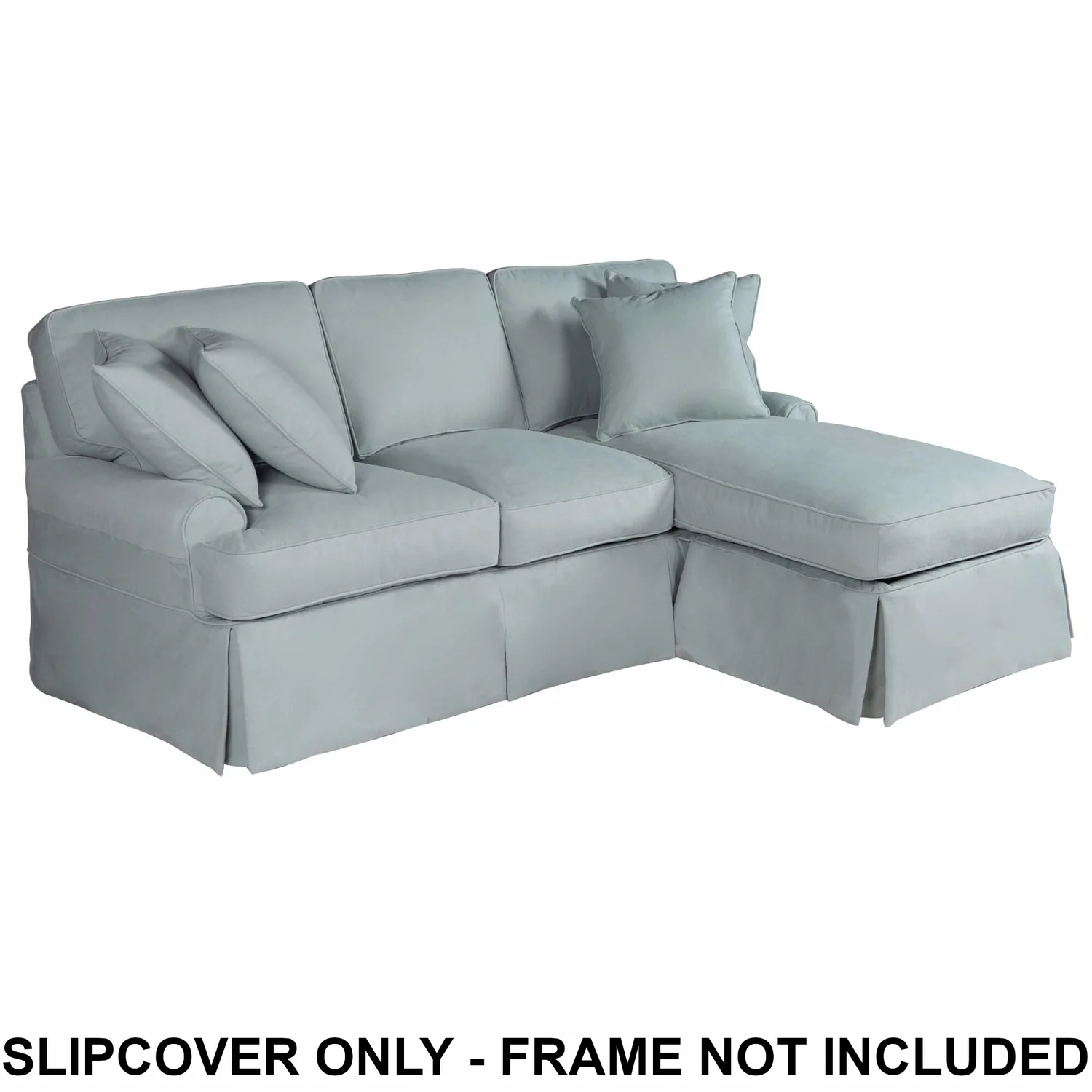 Sunset Trading Horizon Fabric Slipcover for Sectional Chaise Sofa in Ocean Blue