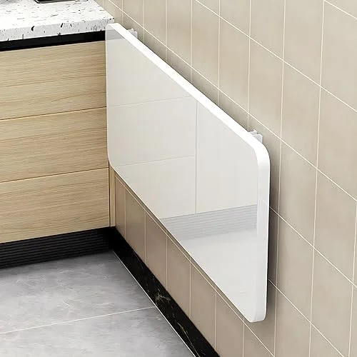 RUNFAYBIU Laundry Floating   Wood Wall Mounted Table  Bracket Heavy Duty  Drop Leaf Dining Stable Sturdy Table Small Wooden Desk Wall Table for Kitchen Laundry Office Room Restaurant Home