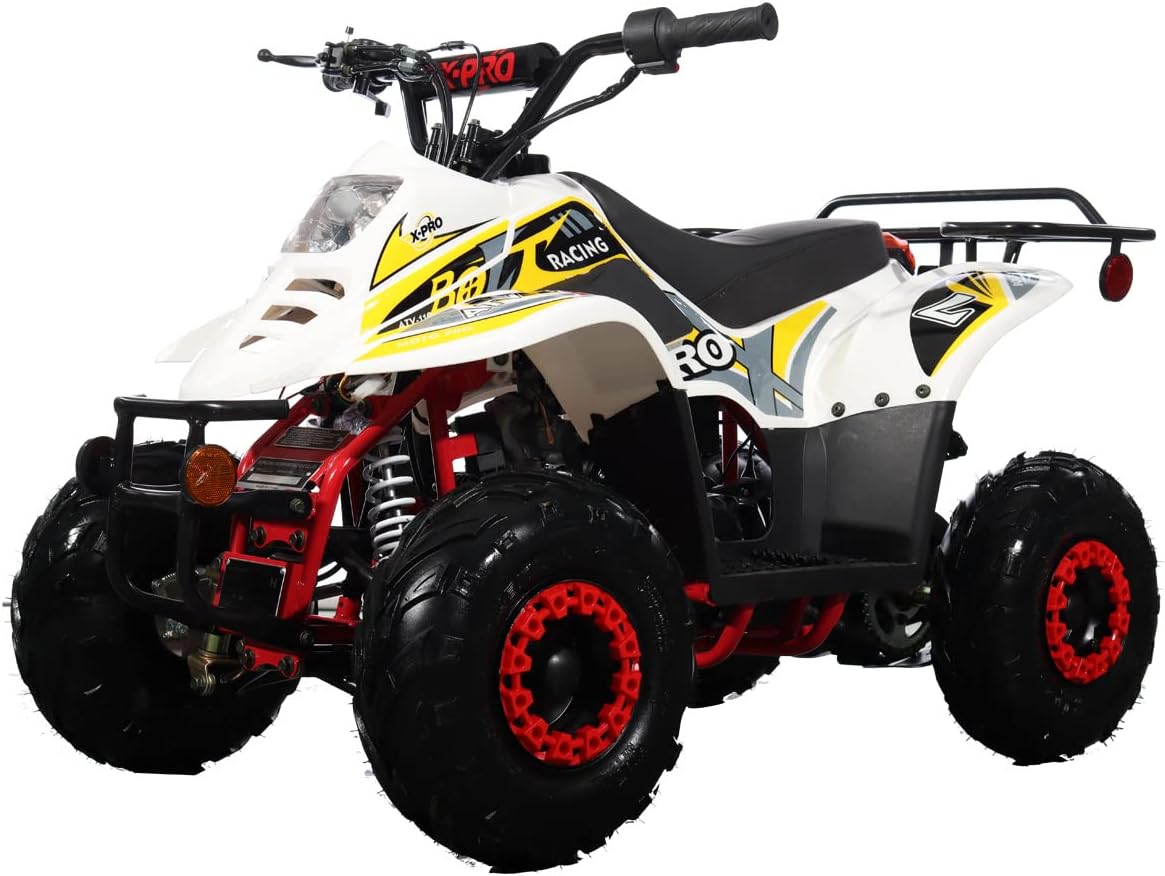 X-PRO Bolt 110 110cc ATV Quad Gas Powered 110cc 4 Wheeler ATVs Off Road ATV 4 Wheelers(Green)