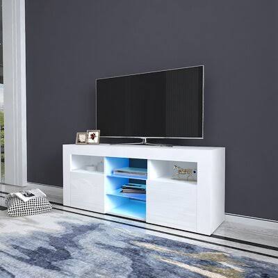 Wayfair Creative Modern High Gloss TV Cabinet White Orren Ellis
