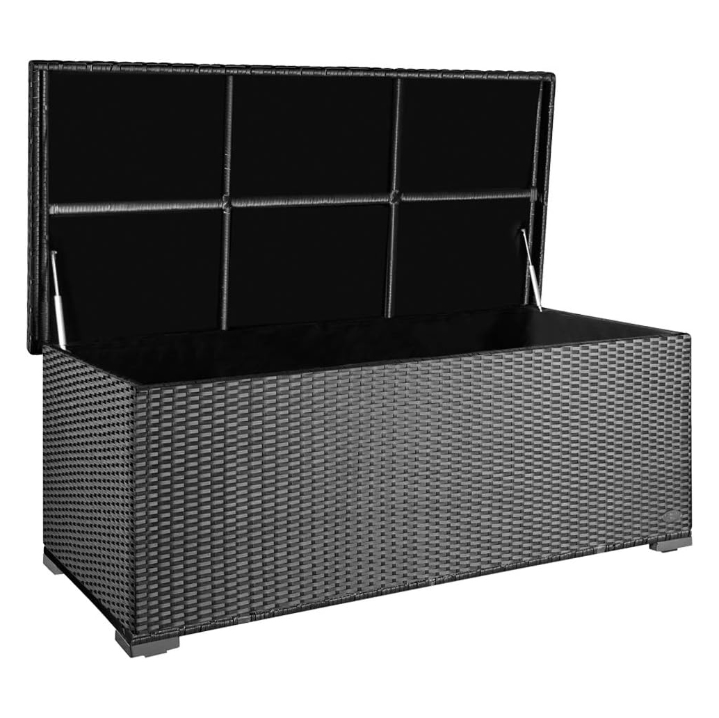 RS Trade 'Sienna' 650L poly-rattan garden cushion box