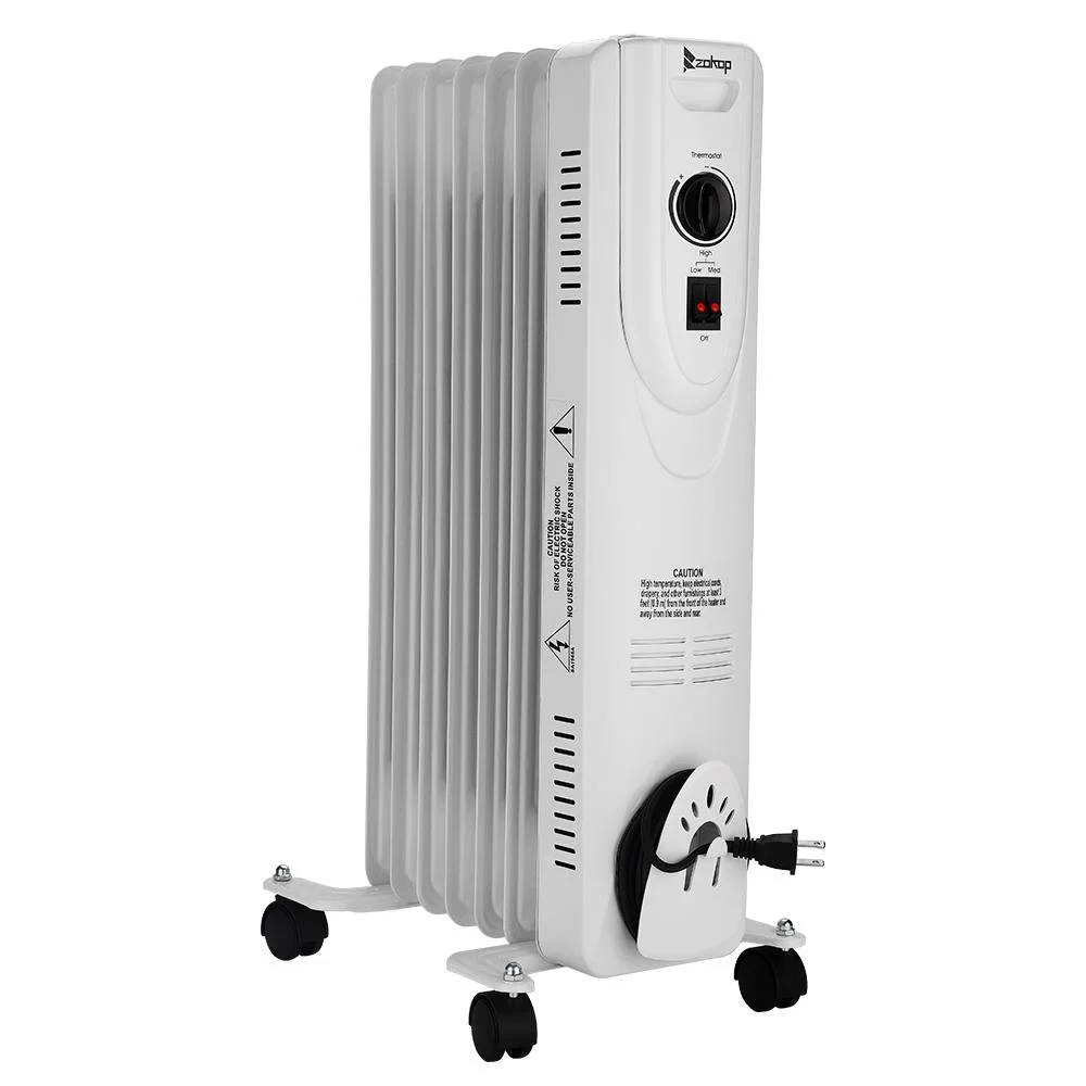 Ktaxon Portable 1500W Oil Filled Electric Radiator Heater Space Heater, White