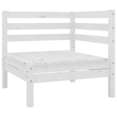 7 Piece Patio Lounge Set,Outdoor Patio Furniture Set All Weather Outdoor Sectional Sofas Wooden Conversation Set for Balcony Solid Pinewood Gray