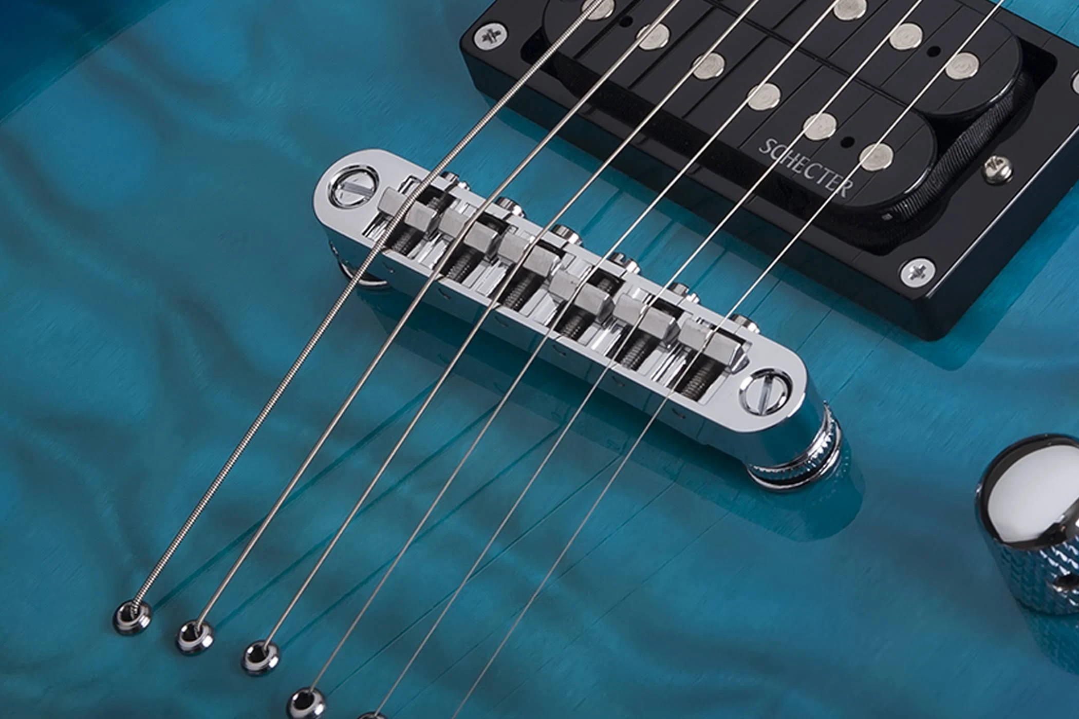 Schecter Guitar Research C-6 Plus Electric Guitar Ocean Blue Burst