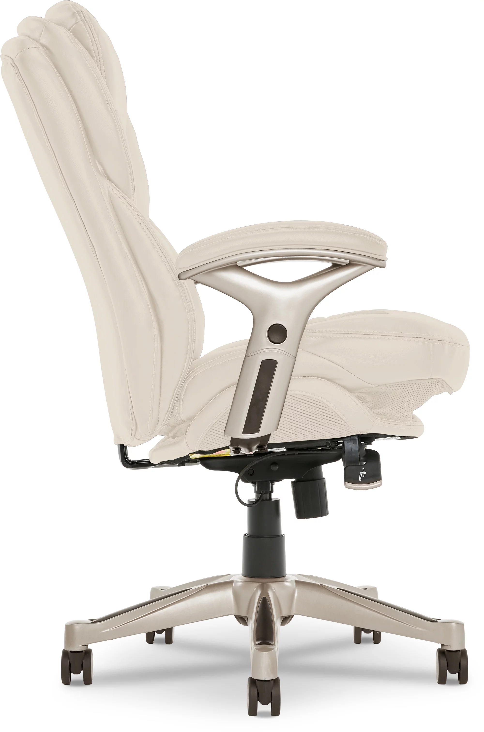 Serta Bonded Leather Office Chair with True Wellness BIM Tech, 250 lb. Capacity, Ivory