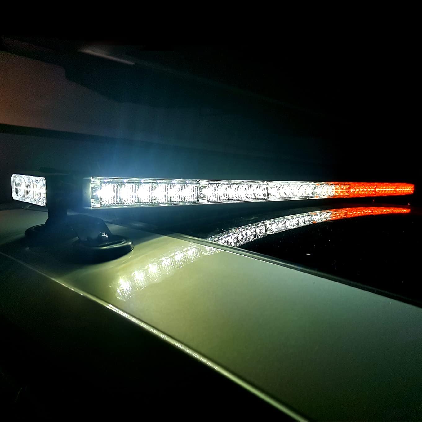 Evershine Signal 38.2 Inch 78 Led Strobe Flashing Light Bar Double Side Emergency Hazard Warning Lighting Bar with Magnetic for Car Truck Roof Safety-Amber(6-Bar)
