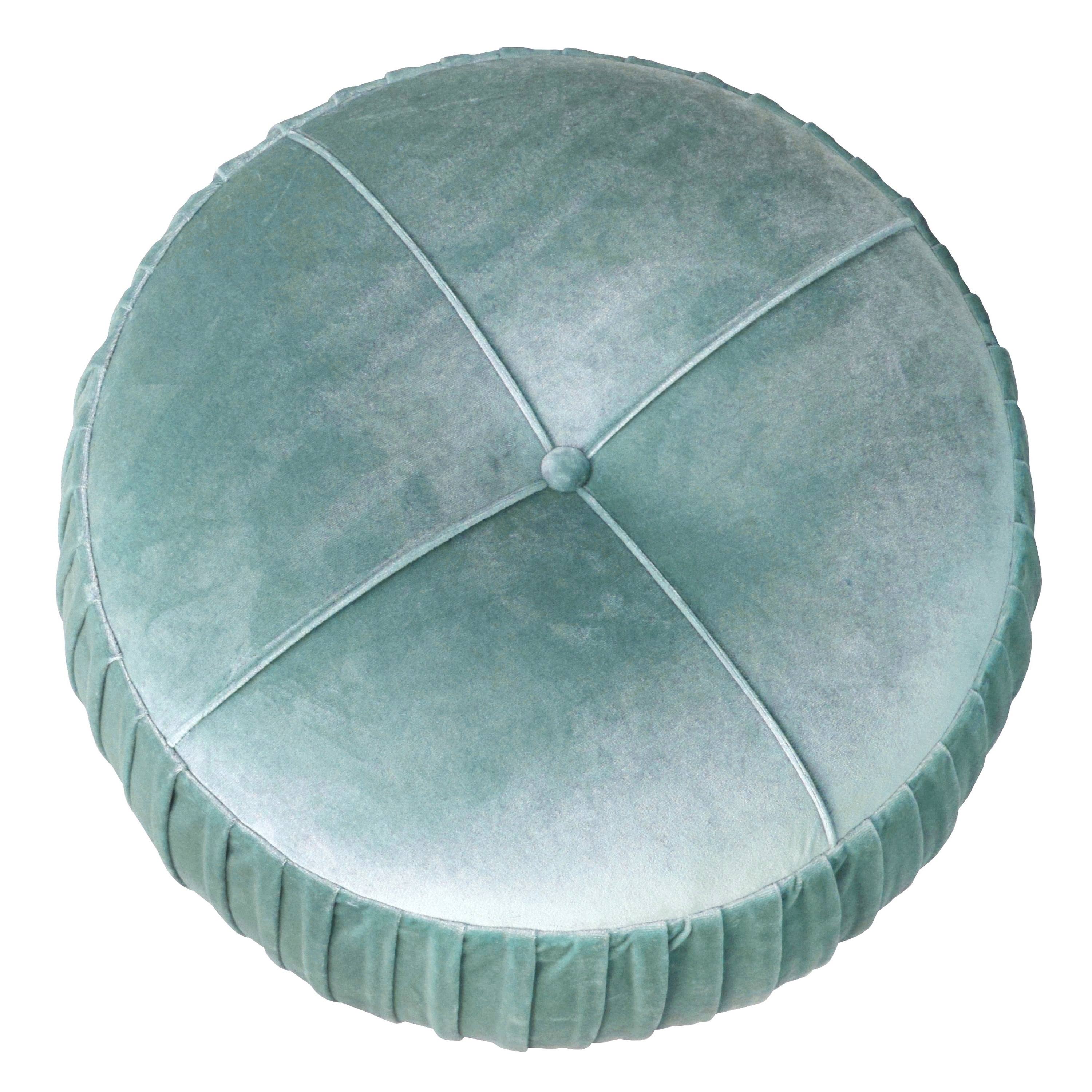 New Pacific Direct Helena Velvet Small Round Ottoman