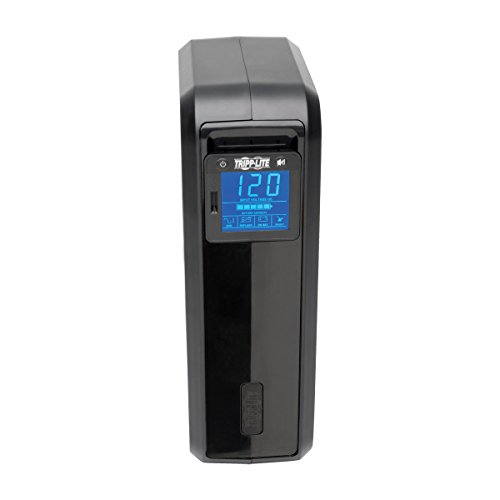 Tripp Lite SMART1500LCD 1500VA UPS Smart Battery Backup & Surge Protector, 900W, 8 Outlets, Rack Mount UPS, Tower Mount Adapter, LCD Screen, AVR, Ethernet Protection, Black