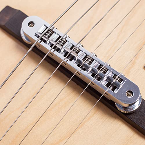 GROTE Jazz Electric Guitar Hollow Body Chrome Hardware P90 pickup (RED)