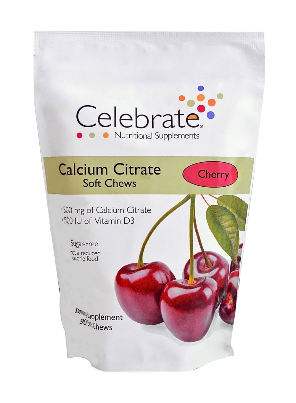 Celebrate Calcium Citrate Soft Chews - Cherry - 90 Count