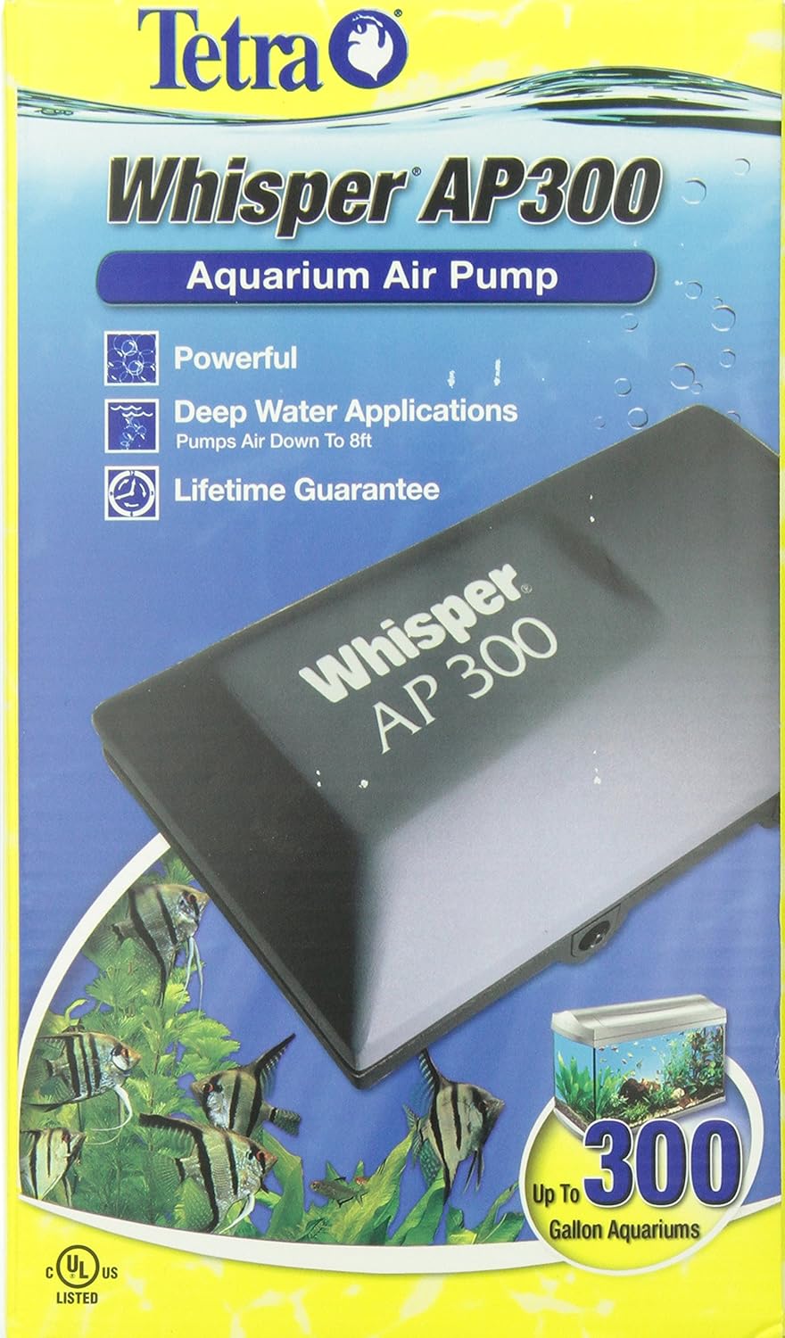 Tetra Whisper AP150 aquarium Air Pump, For Deep Water Applications