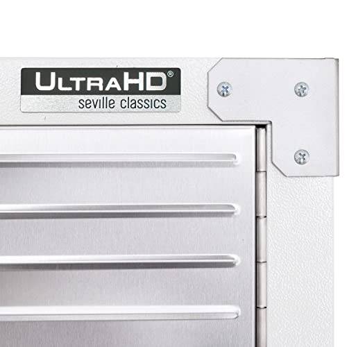 Seville Classics UltraHD Solid Steel Lockable Metal Storage Cabinet Locker Organizer, w/Adjustable Shelves for Garage, Warehouse, Office, Classroom, Granite, 48" W x 24" D x 72" H