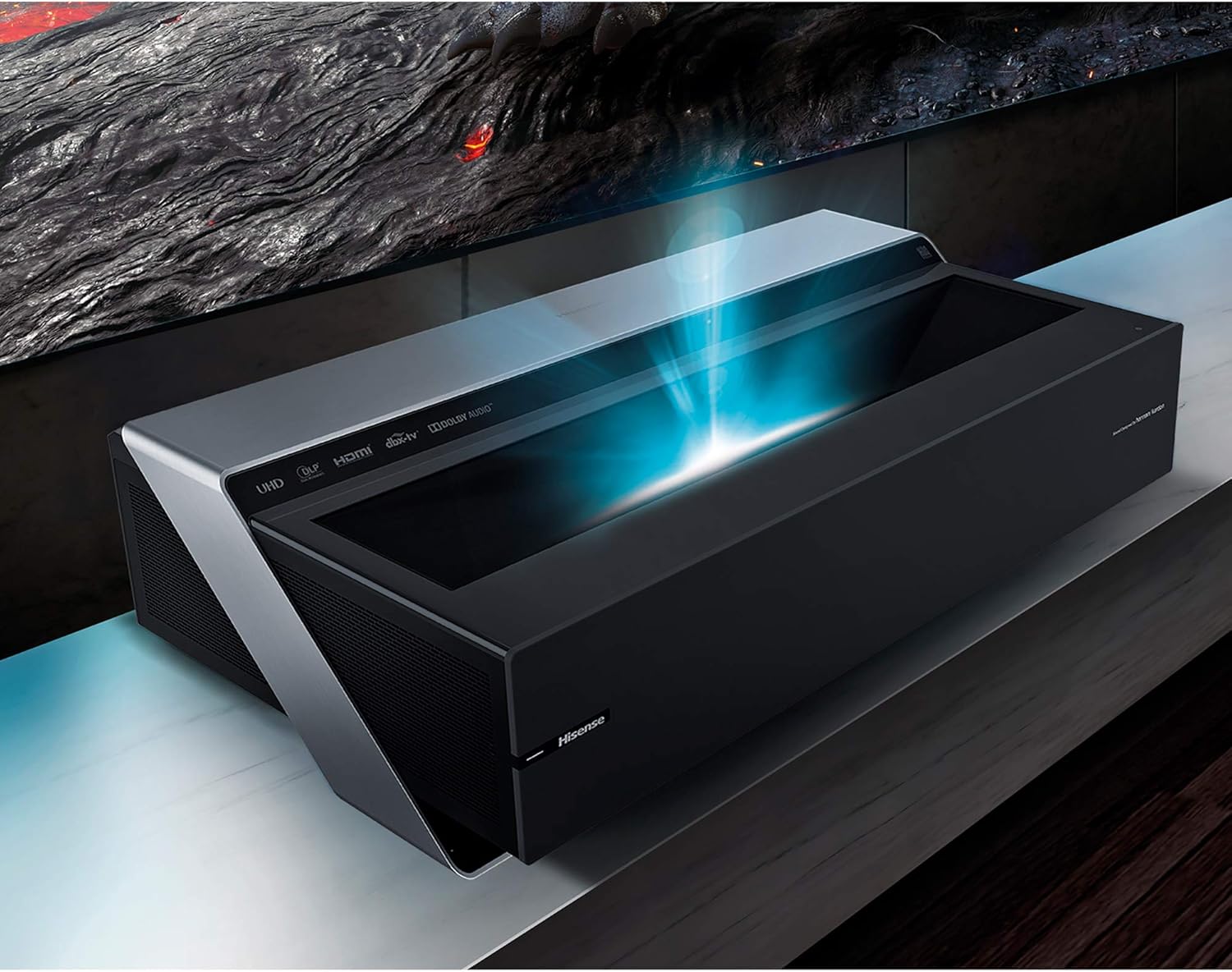 Hisense 120L10E 120-Inch 4K UHD Smart Laser Projector TV with Screen and 2.1 Audio System (2019)