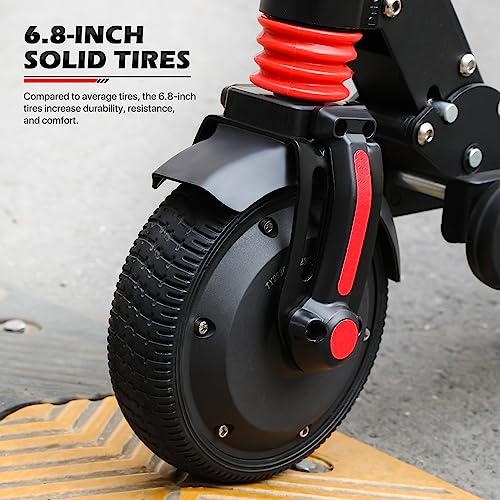 MoNiBloom E-Scooter Electric Kick Scooter w/LED Display and Bluetooth APP, Portable Folding Commuting Scooter for Adults & Teens