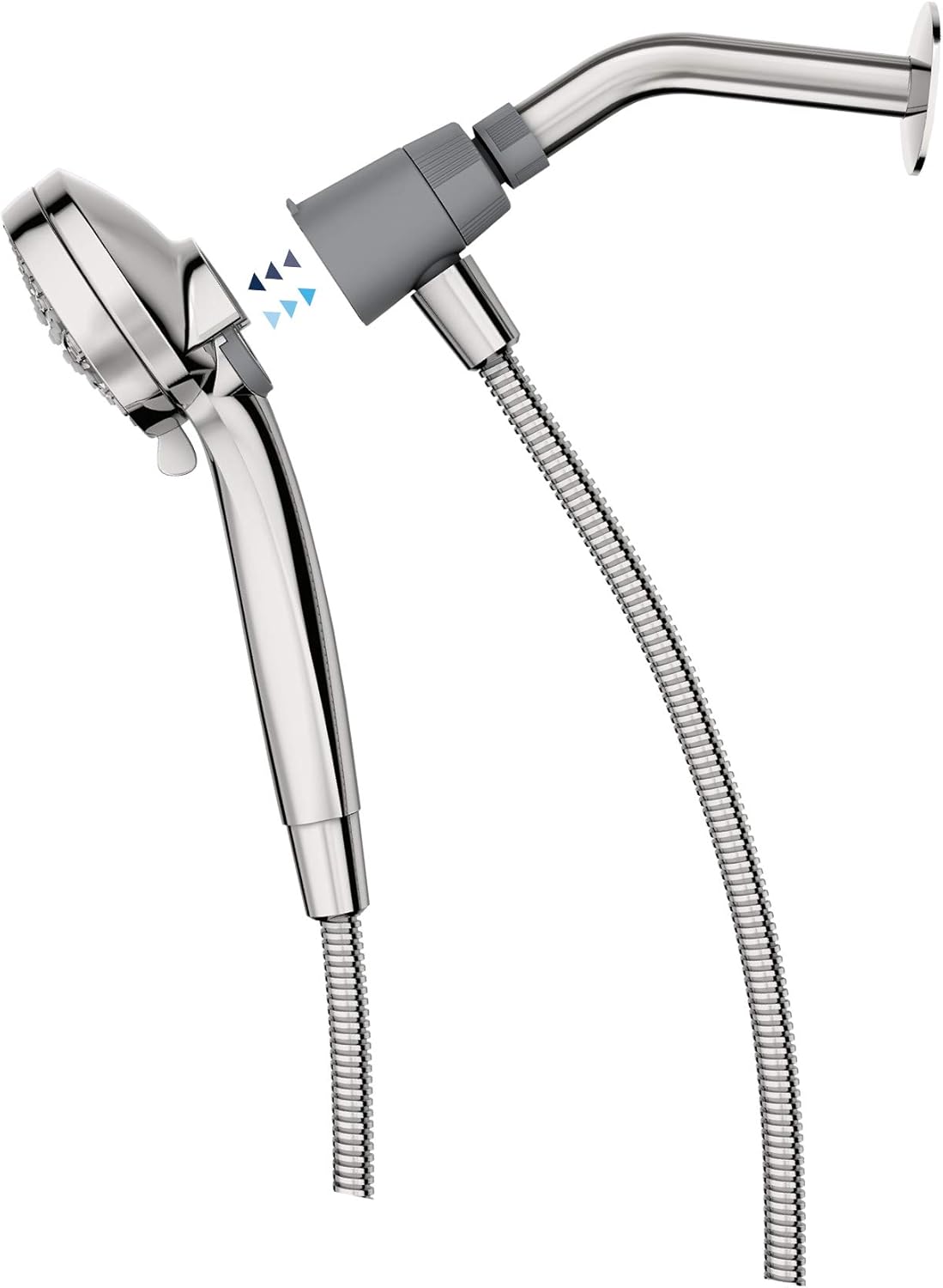 Moen 26009 Engage Magnetix 2.5 GPM Handheld/Rain Shower Head, Chrome & 26100EP Engage Magnetix 3.5-Inch Six-Function Handheld Showerhead with Eco-Performance Magnetic Docking System, Chrome