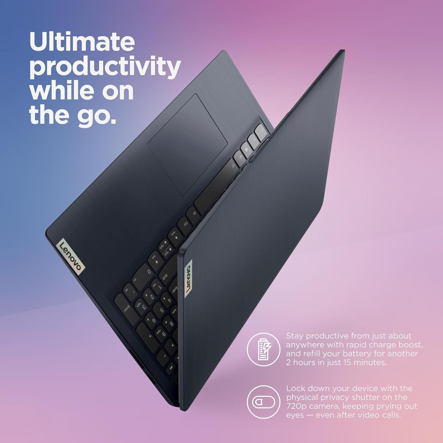 Lenovo Everyday Ideapad with Microsoft Office Lifetime License, 16GB Memory, 1TB SSD Storage, Intel Dual Core Processor, 15.6" Anti-Glare HD Display, SD Card Reader, HDMI, Webcam, Windows 11 Home