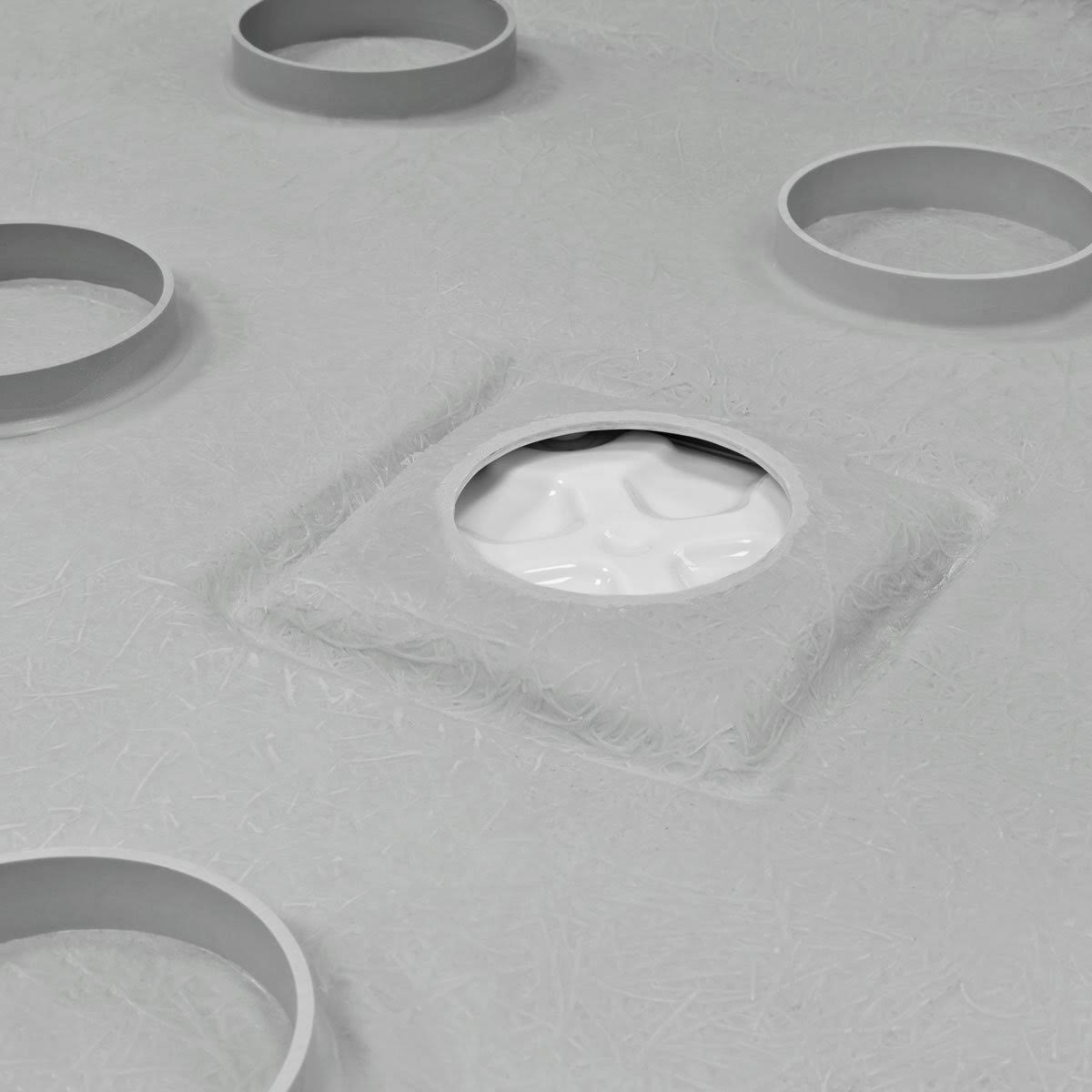 LessCare 48 x 36 Left Double Threshold Shower Pan Base Wall Corner Left Drain