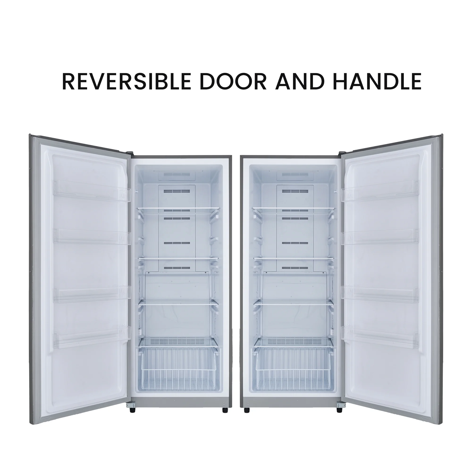 Conserv 17 cu. ft Convertible Upright Freezer/Refrigerator in Black with Reversible Door, Low Sound and High-Temperature Alarm