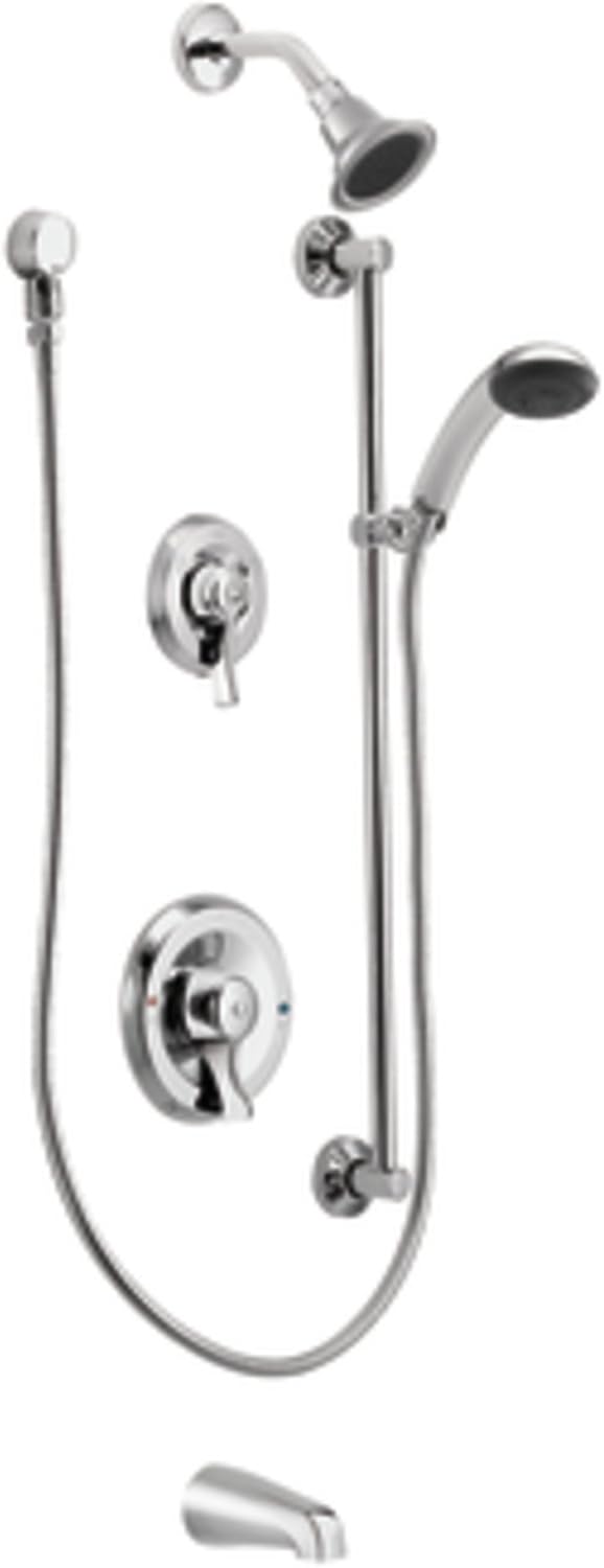 Moen T8343EP15CBN Commercial M-Dura Posi-Temp Tub/Shower Trim, 1.5-gpm, Classic Brushed Nickel