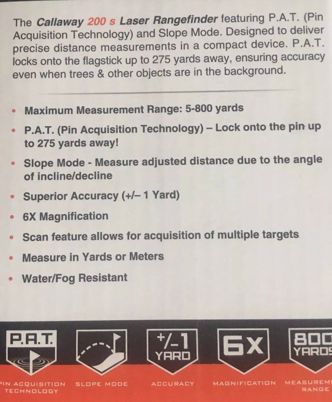 Callaway 200S Slope Laser Rangefinder, Blue