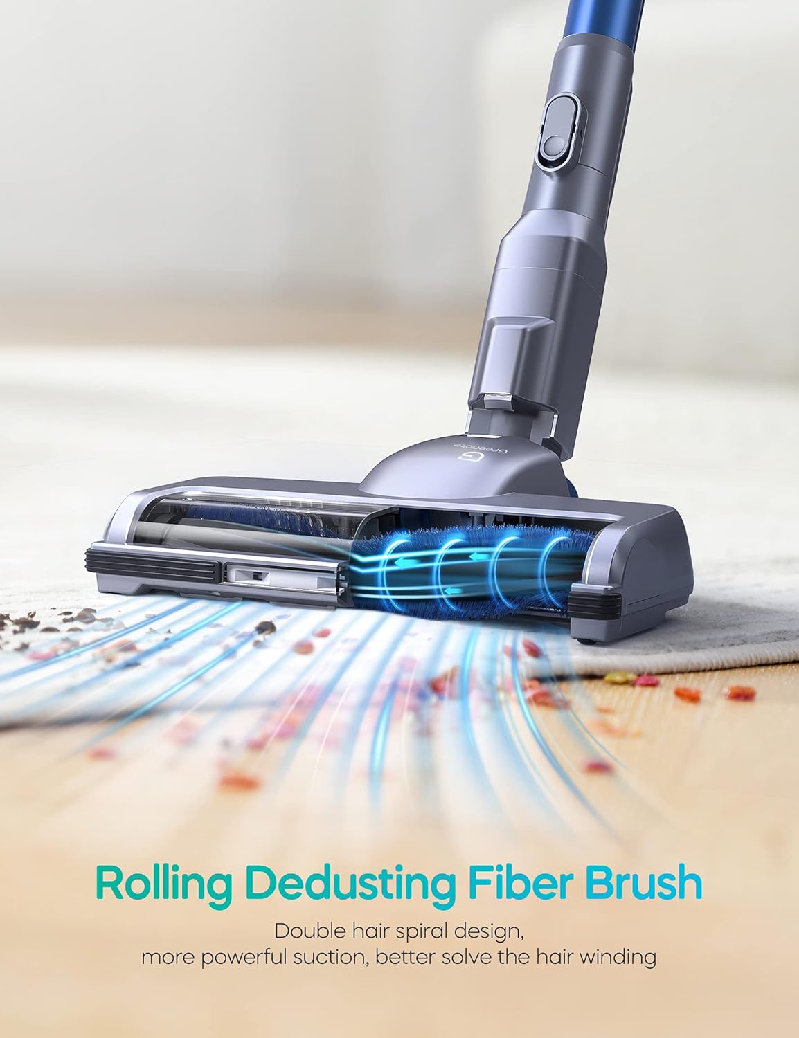 Greenote Cordless Vacuum Cleaner, 23000PA Stick Vacuum 4 in 1, 200W with Dual Digital Motor LED Headlights, 35 Mins Runtime, Handheld Lightweight Vacuum for Home Hard Floor Carpet Pet Car