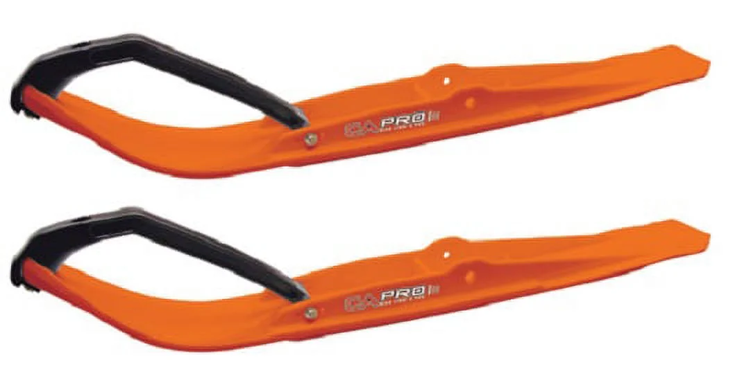 C&A Pro Orange Razor Snowmobile Skis w/ 6" Round Bars Complete Kit 2021+ Ski-Doo Summit / Freeride