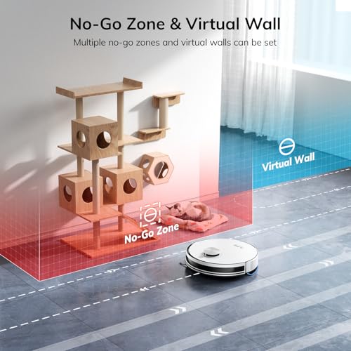 ILIFE V3s Pro Robot Vacuum Cleaner, Tangle-free Suction , Slim, Automatic Self-Charging Robotic Vacuum Cleaner, Daily Schedule Cleaning, Ideal For Pet Hair，Hard Floor and Low Pile Carpet,Pearl White