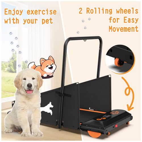 Dog Treadmill for Small and Medium Dogs, Pet Running Machine, Dog Indoor Pacer Treadmill with Remote Control, Dog Pacer Training Pad with LCD Display Screen and Remote