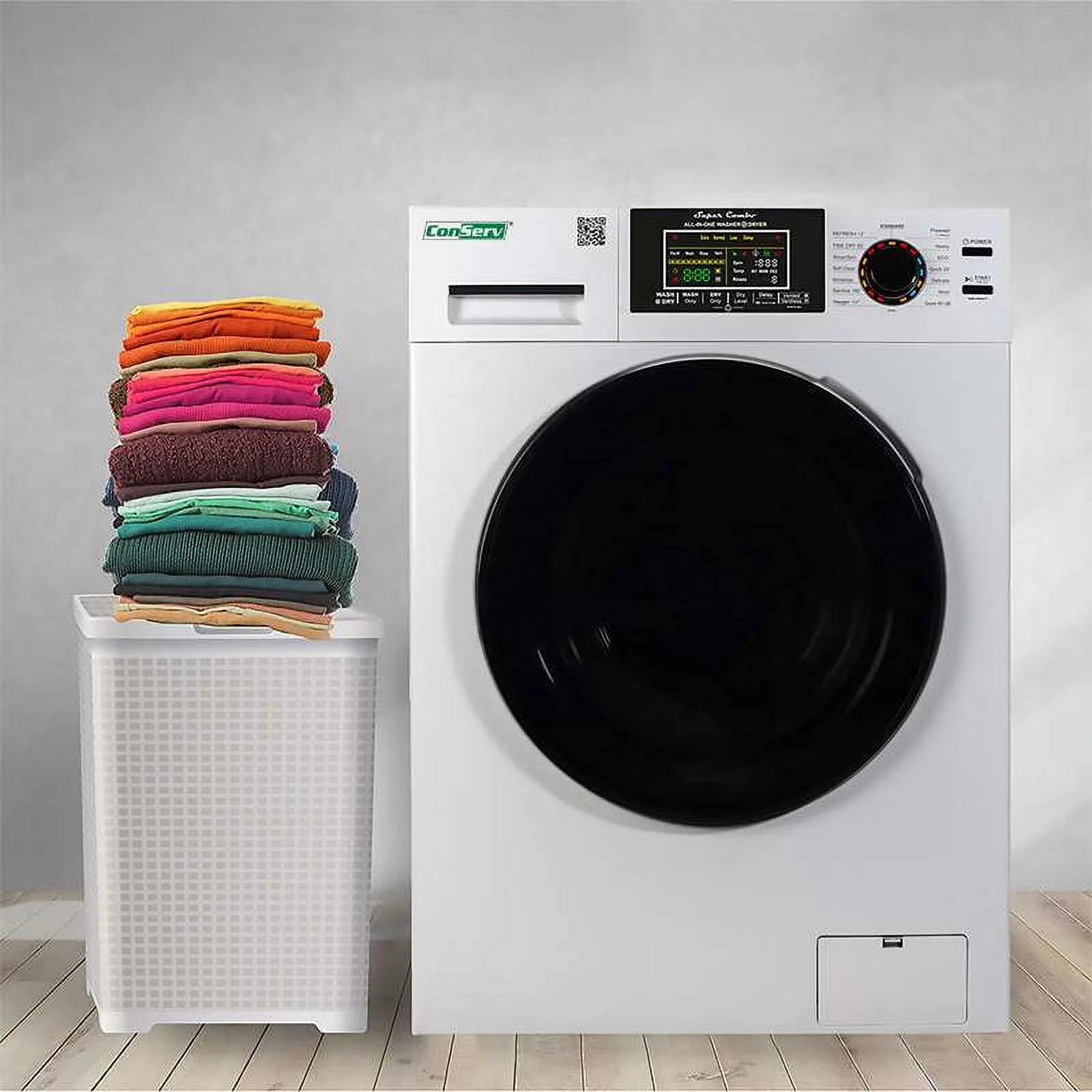 Conserv Digital Compact 110V Vented/Ventless 18 lbs Combo Washer Dryer 1400 RPM White