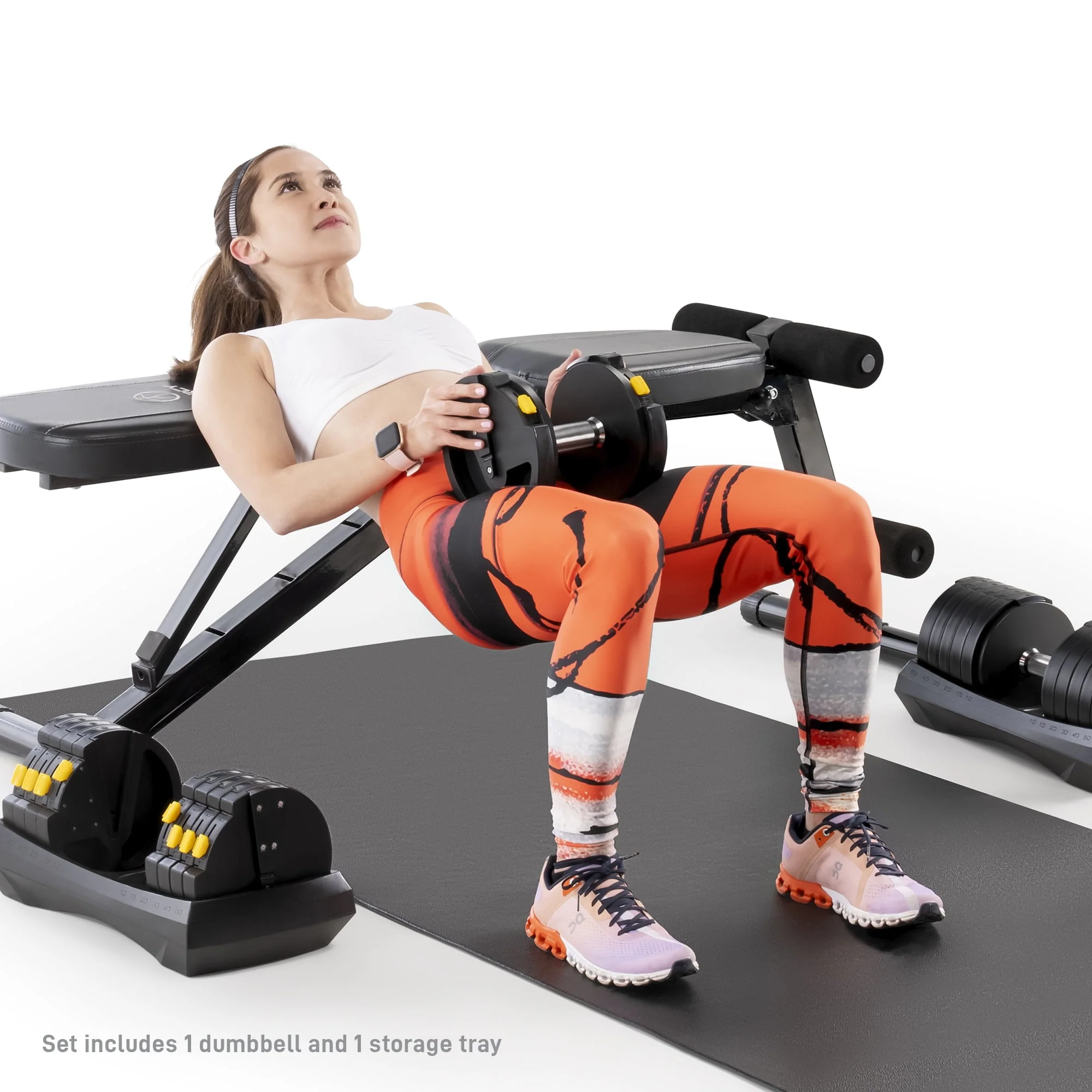 Marcy Adjustable Dumbbell System (SINGLE), 6 Dumbbells-in-1 up to 50lbs ADDB-6198